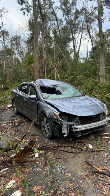 Storm-damaged vehicle recovered