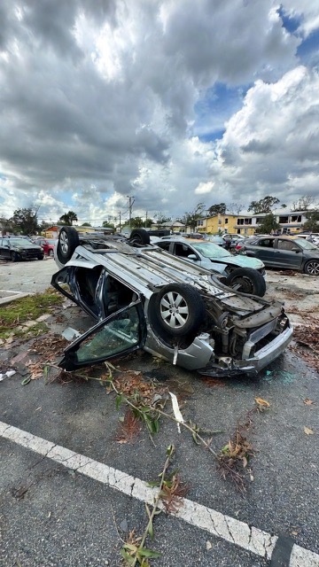 Storm-damaged vehicle recovered