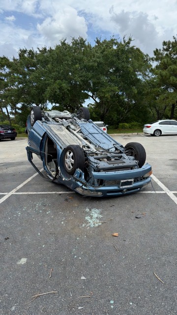 Storm-damaged vehicle recovered